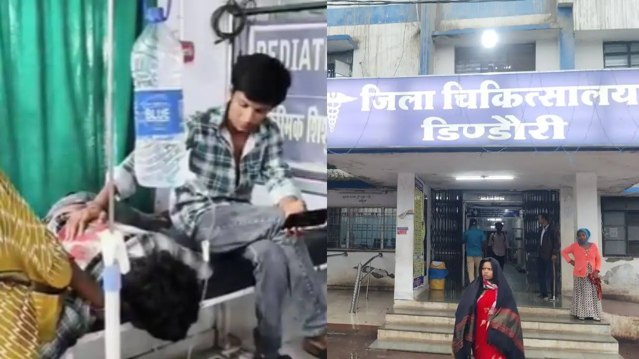 डिंडौरी के जिला अस्पताल का कारनामा, मरीज के पेट की सफाई के लिए लगा दी पानी की बोतल, वीडियो वायरल