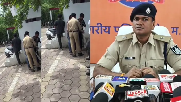 इंदौर: जेल परिसर के बाहर प्लास्टर उतारते नजर आए आरोपी, वायरल हुआ वीडियो, पुलिस की कार्रवाई पर उठे सवाल