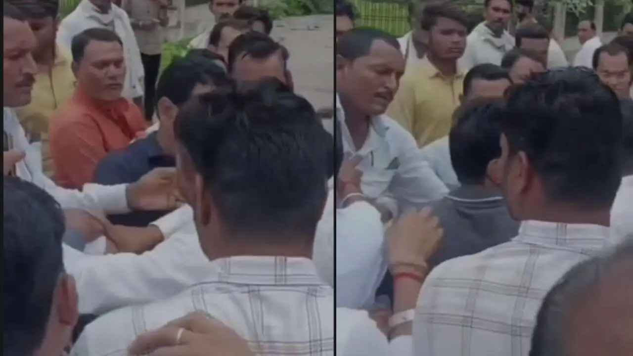 खातेगांव कृषि उपज मंडी में दो व्यापारियों के बीच विवाद, कहासुनी के बाद मची अफरा-तफरी