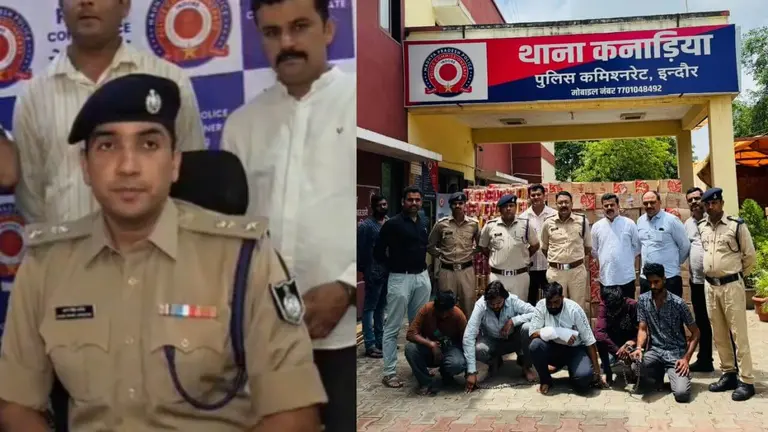 इंदौर में अवैध शराब के कारोबार पर पुलिस का शिकंजा, 5 आरोपियों को किया गिरफ्तार, करीब 1.10 करोड़ रुपये का मशरूका जब्त