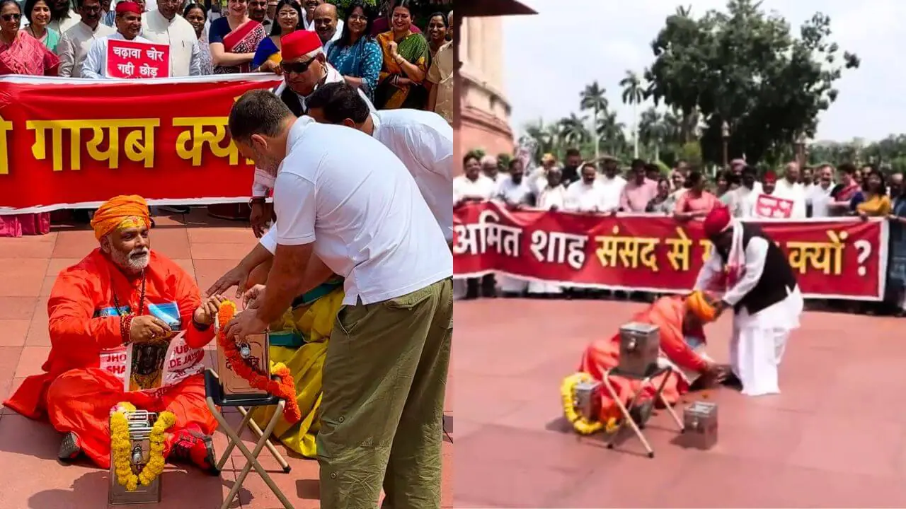 राम मंदिर दान चोरी पर विपक्ष के प्रदर्शन पर भड़के रामेश्वर शर्मा, राहुल गांधी, अखिलेश यादव और पप्पू यादव का मुंह काला करने की चेतावनी