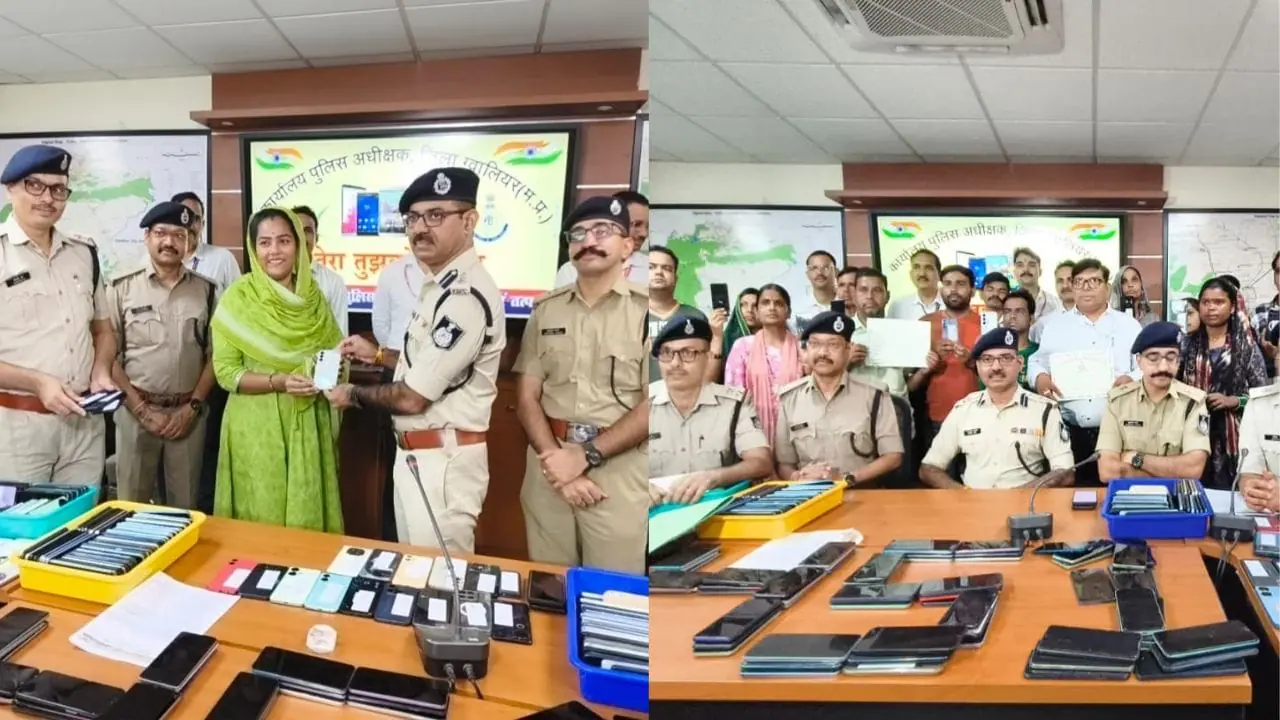 तेरा तुझको अर्पण अभियान: ग्वालियर पुलिस ने खोज निकाले 1 करोड़ 3 लाख रुपये के मोबाइल, लोगों के चेहरों पर लौटी ख़ुशी