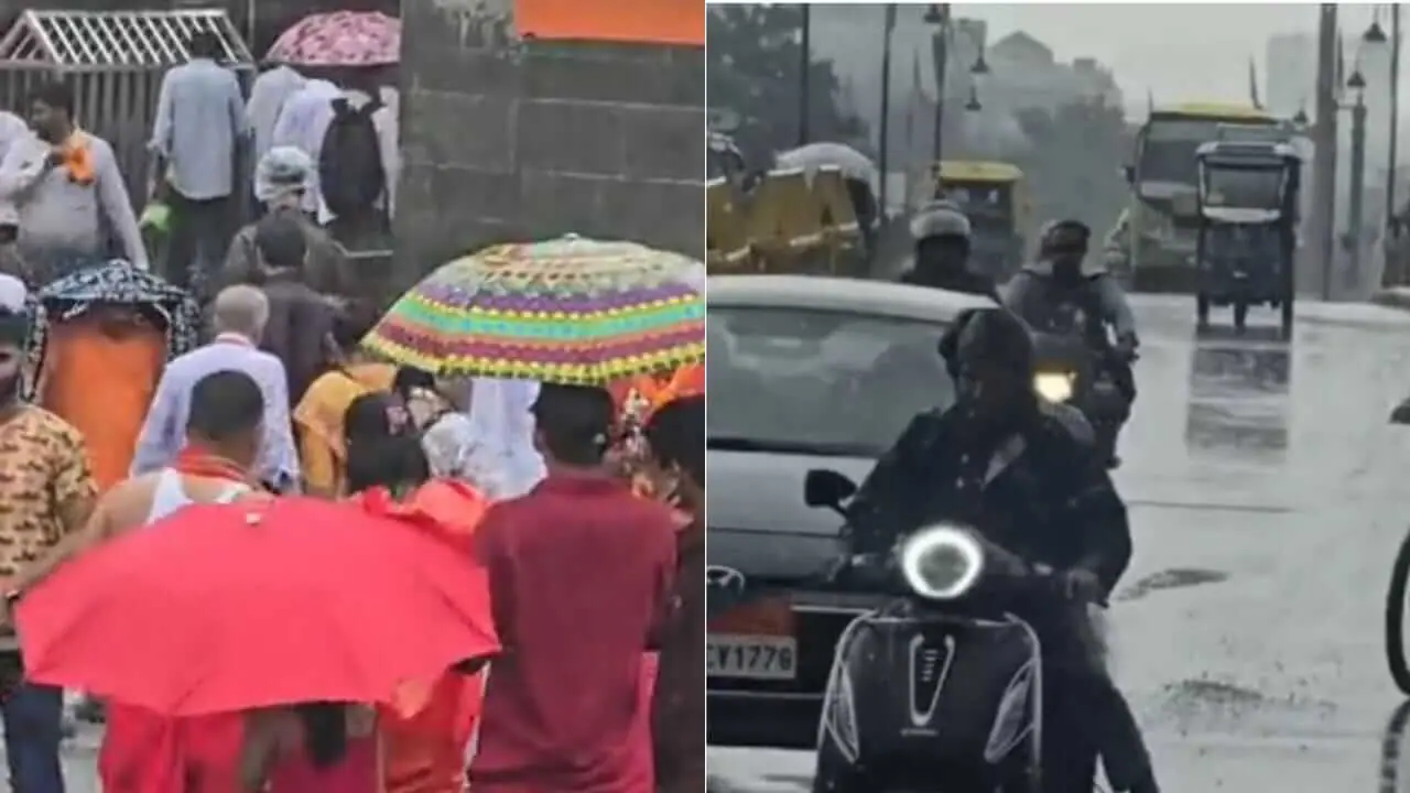 उज्जैन: बारिश पर भारी महाकाल की भक्ति, भीगते हुए दर्शन को पहुंचे श्रद्धालु, कई जगह जलभराव