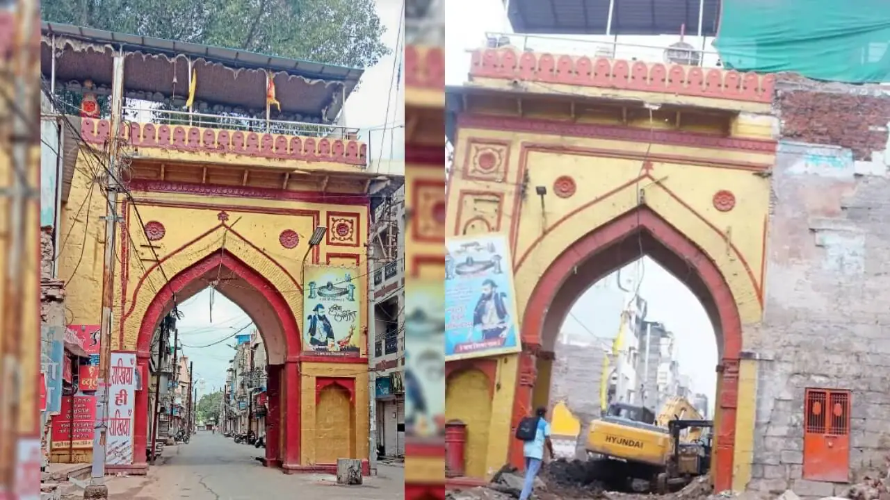 शाही सवारी मार्ग पर तेजी से चल रहा काम, ऐतिहासिक स्वरूप में नजर आएगा सती गेट, दोनों तरफ से निकलेगा रास्ता