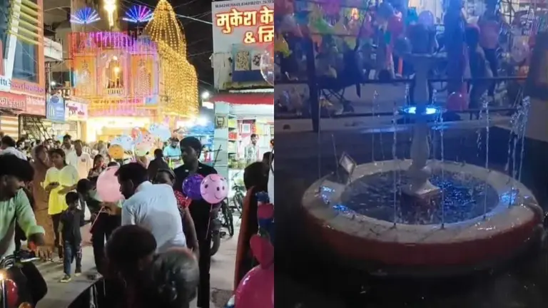 जावद के शास्त्री सर्कल का बदला लुक, चालू हुआ फव्वारा और जगमगाई लाइटिंग