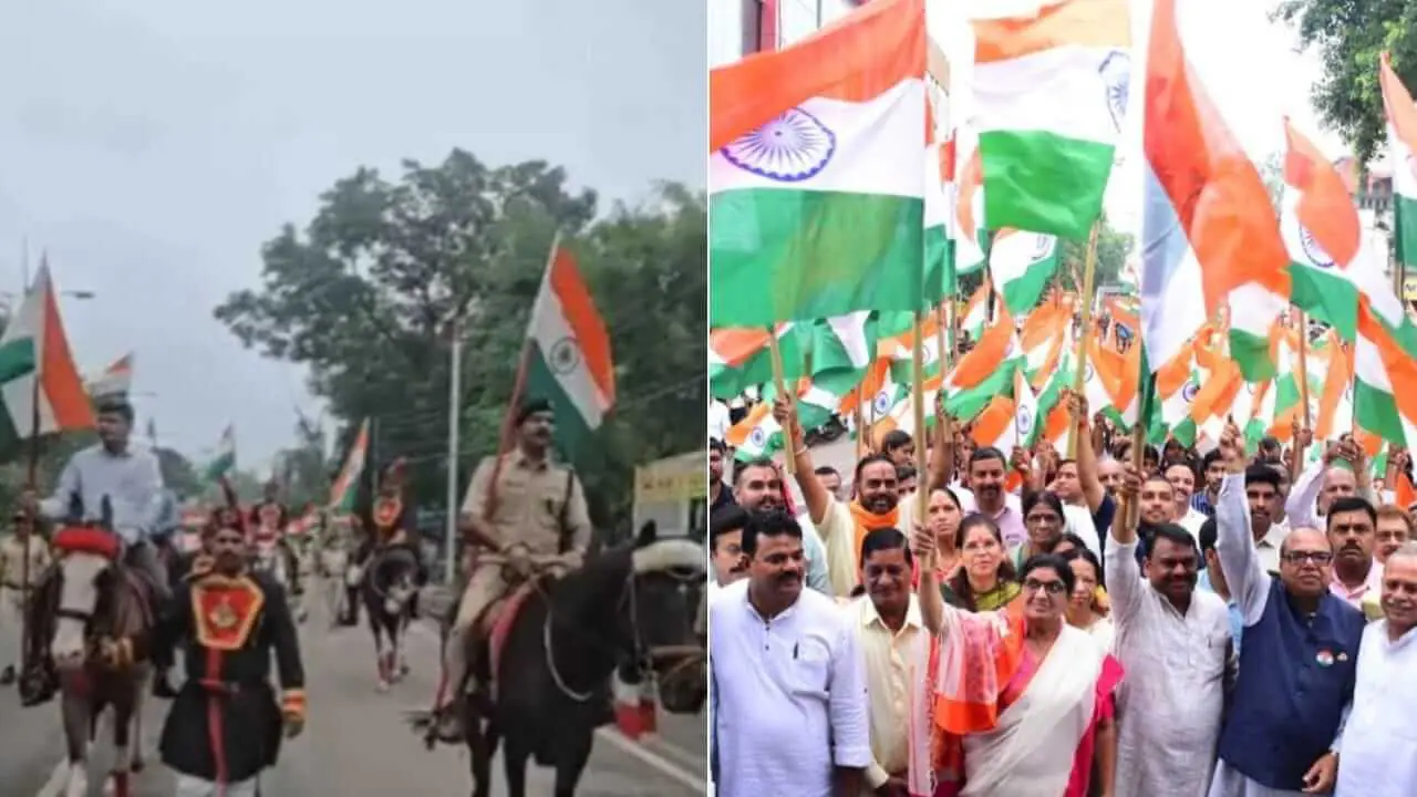 उज्जैन में तिरंगा यात्रा का आयोजन, घोड़े पर सवार होकर निकले कलेक्टर-एसपी, स्कूली बच्चे भी हुए शामिल