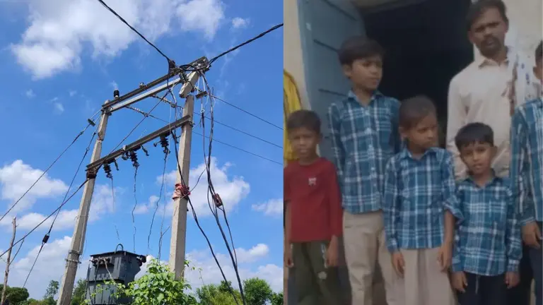 छतरपुर में स्कूल ऑटो से टकराया बिजली का तार, बाल-बाल बचे बच्चे