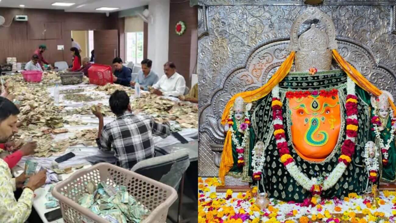 खजराना गणेश मंदिर की 17 दान पेटियों से निकले 72 लाख रुपये, 23 पेटियों की गिनती बाकी