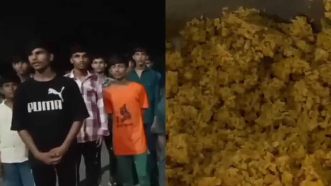बुरहानपुर: आदिवासी छात्रावास के भोजन में मिली इल्लियां, शिकायत लेकर कलेक्ट्रेट पहुंचे छात्र