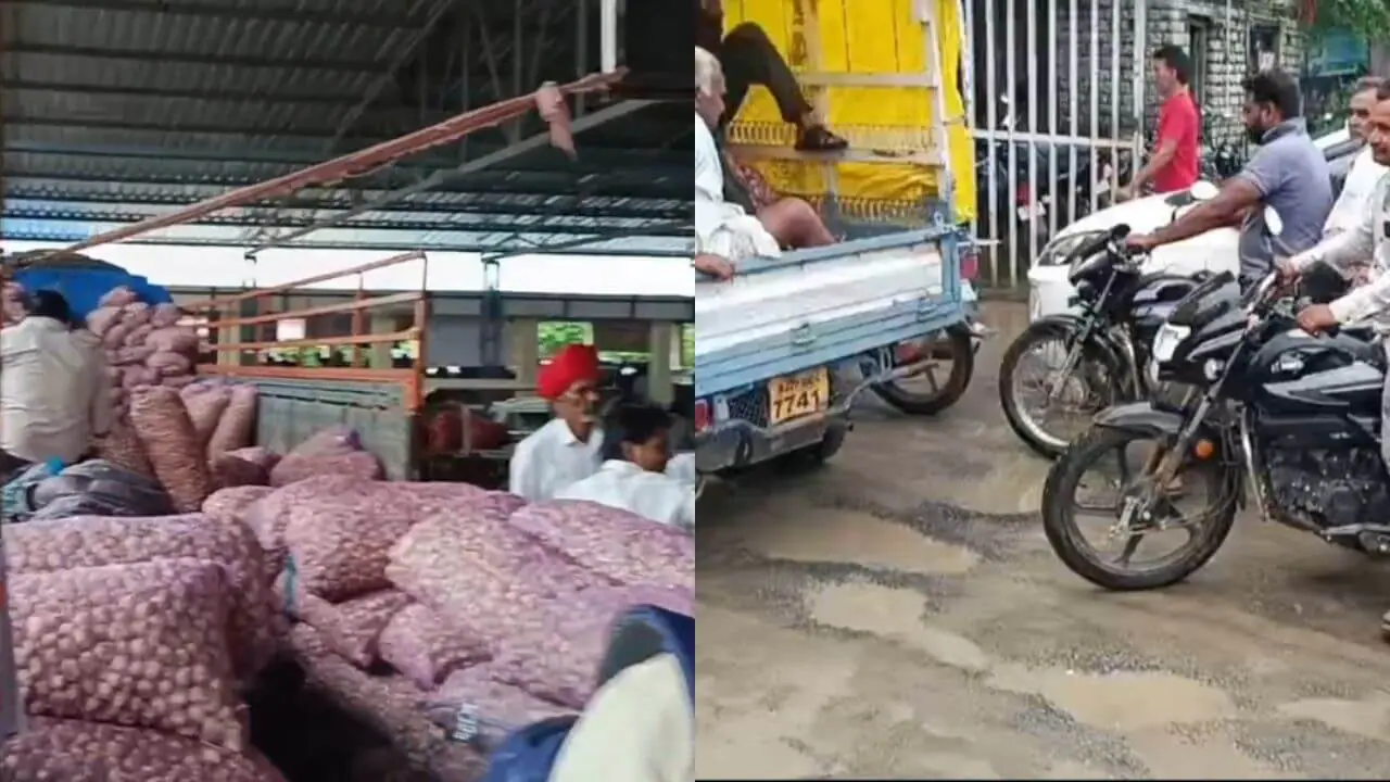 नीमच: जावद मंडी में लहसुन की बंपर आवक, सुविधाओं का अभाव, कीचड़ और जाम से किसान-व्यापारी बेहाल