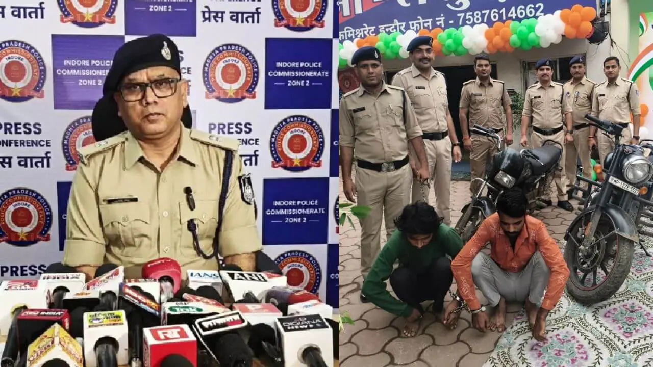 इंदौर में वाहन चोर गिरोह पर लसूड़िया पुलिस का शिकंजा, 2 चोरी की बाइक बरामद
