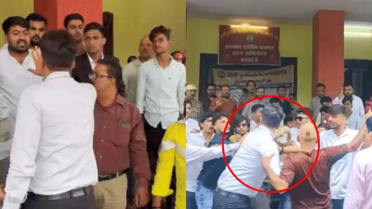 जबलपुर: RDVV में छात्रों और कर्मचारियों के बीच विवाद, कुलगुरु के सामने हुई मारपीट