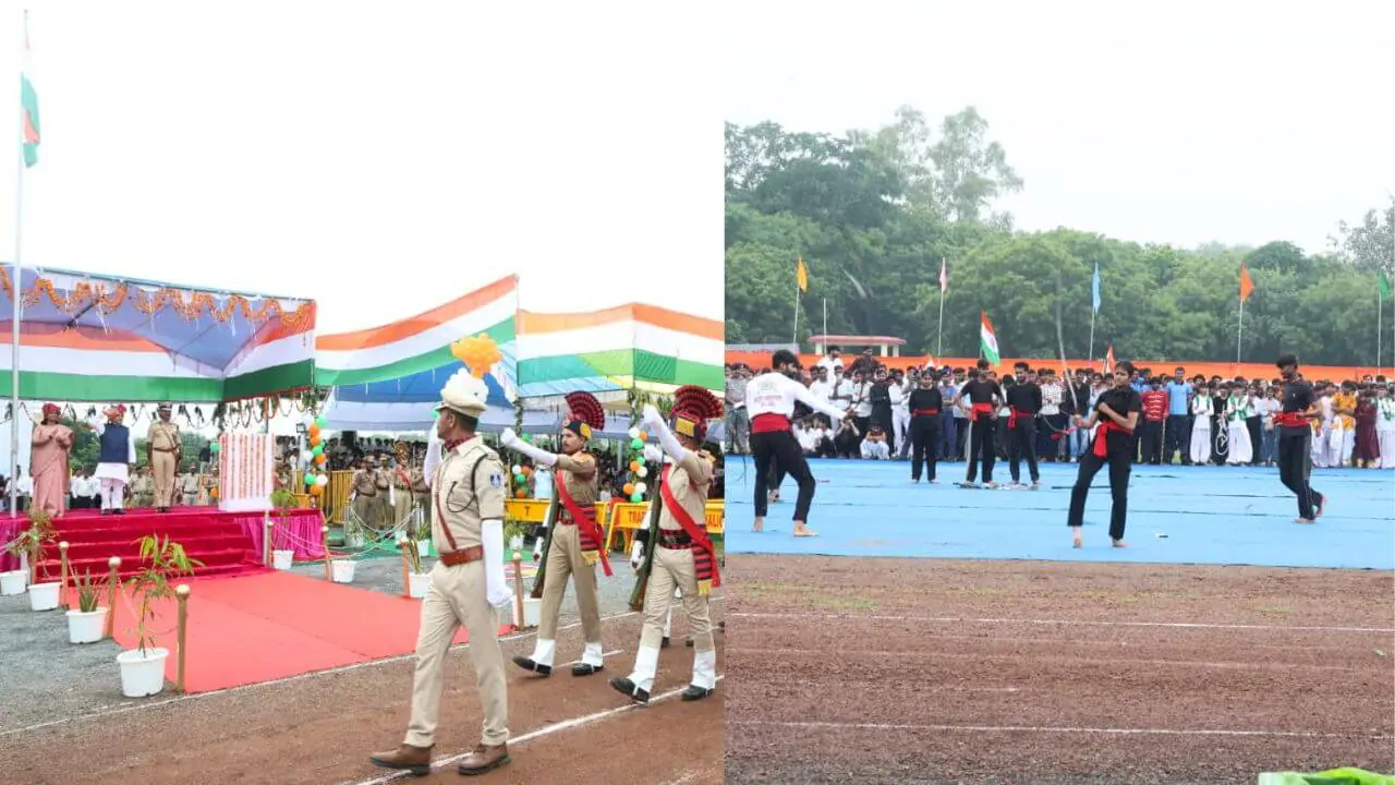 ग्वालियर में उत्साह, उमंग, हर्षोल्लास से मना स्वतंत्रता दिवस, पहली बार हुआ मार्शल आर्ट “कलारियपट्टू” का प्रदर्शन