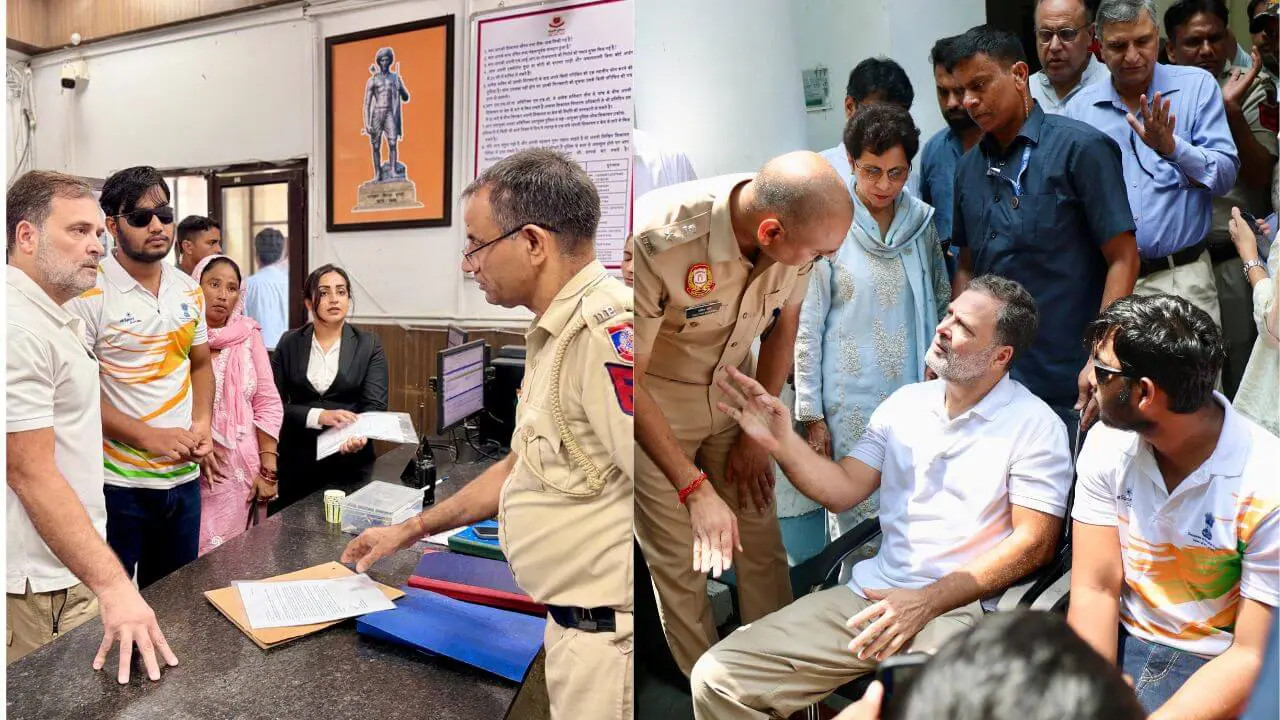 घायल साहिल के साथ DCP ऑफिस पहुंचे राहुल गांधी, पूछा- छात्रों पर पैलेट गन चलाने का ऑर्डर किसने दिया, धरने पर बैठे