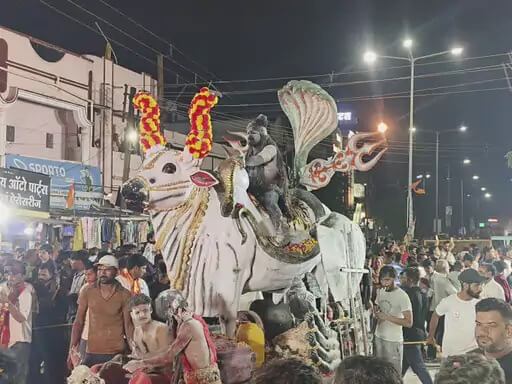ढोल-नगाड़ों के साथ निकले राजा किलेश्वर महादेव, 9 किमी तक गूंजे हर-हर महादेव के जयकारे