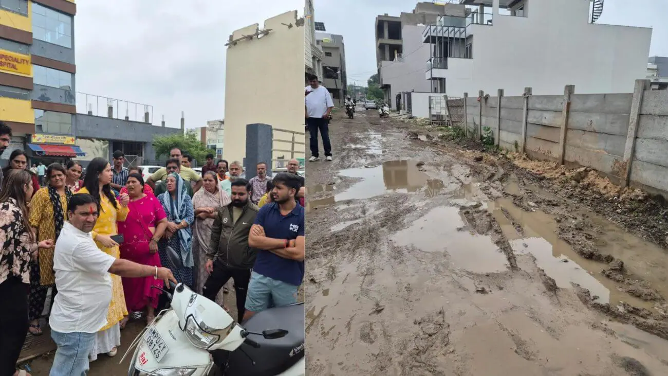 भोपाल की 30 साल पुरानी कॉलोनियों में बदहाल सड़कें, सीवरेज, स्ट्रीट लाइट की सुविधा नहीं, गहरे गड्ढों से बदला स्कूल बसों का रूट