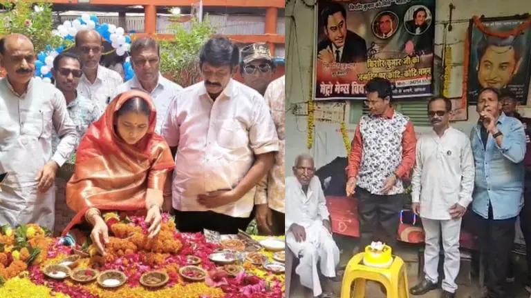 खंडवा: दूध-जलेबी का भोग, केक और गीतों के साथ मनाई किशोर कुमार की जन्म जयंती, पैतृक निवास देखने पहुंचे हजारों प्रशंसक