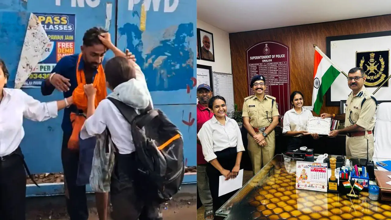 दो बहनों की बहादुरी को SP का सलाम, किया सम्मानित, मोबाइल स्नैचर की पकड़कर लगाई थी पिटाई