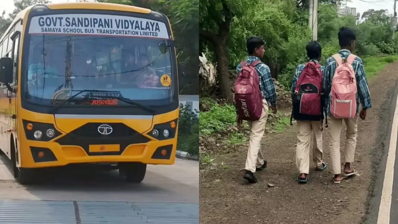 मंदसौर में रोजाना 6 किमी पैदल चल स्कूल जा रहे छात्र, बस में बैठने की नहीं है परमिशन
