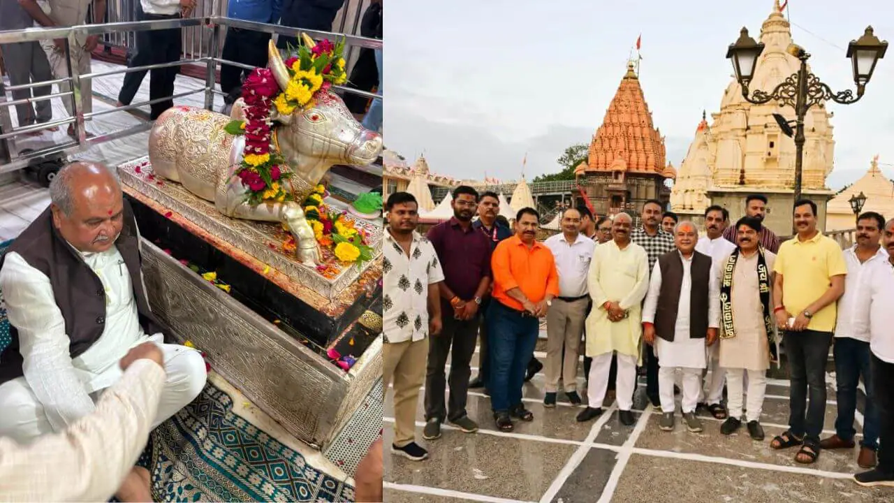 उज्जैन: विधानसभा अध्यक्ष नरेंद्र सिंह तोमर ने किए बाबा महाकाल के दर्शन, सिंहस्थ-2028 की तैयारियों पर भी हुई चर्चा