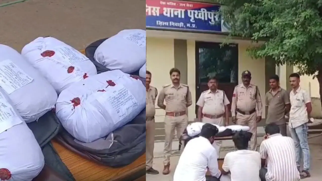 नशा तस्करों पर निवाड़ी पुलिस का शिकंजा, 6 किलो से अधिक गांजे के साथ तीन आरोपी गिरफ्तार, पढ़ें खबर
