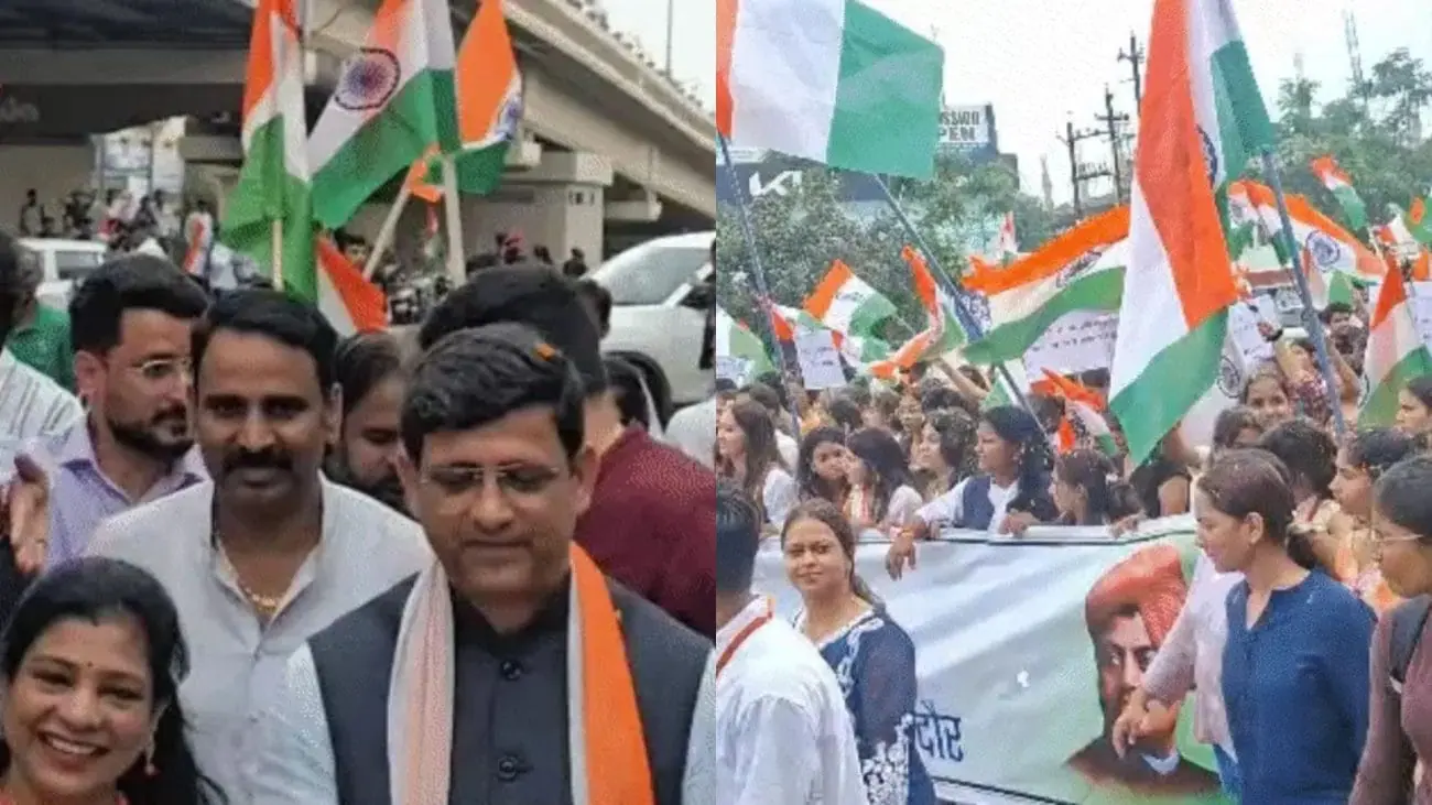 इंदौर में वंदे मातरम के 150 साल पूरे होने पर निकली भव्य तिरंगा यात्रा, देशभक्ति के रंग में रंगा शहर
