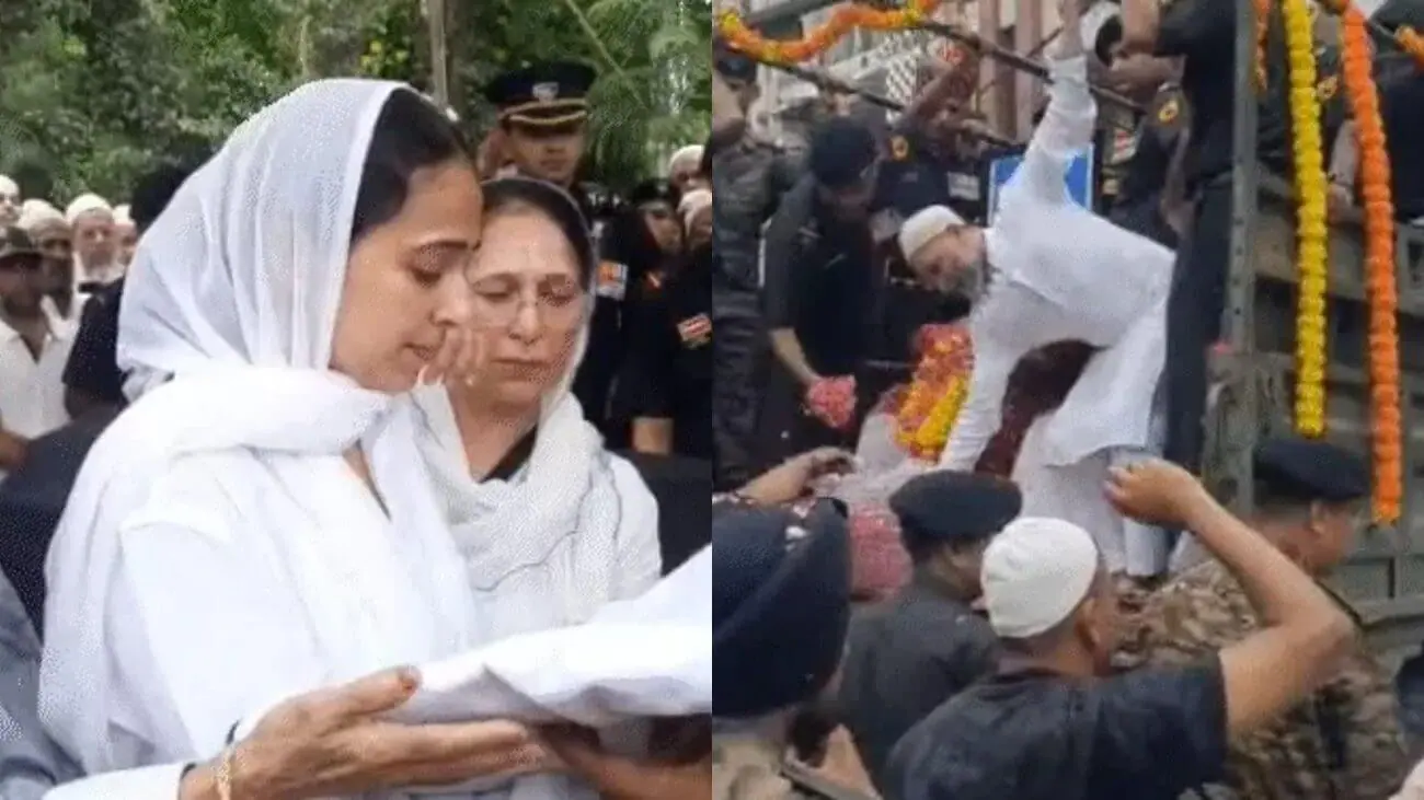 मेजर हमजा आरिफ को नम आंखों से दी अंतिम विदाई, पत्नी ने सीने से लगाया तिरंगा, जैसलमेर में सैन्य वाहन दुर्घटना में हुए शहीद