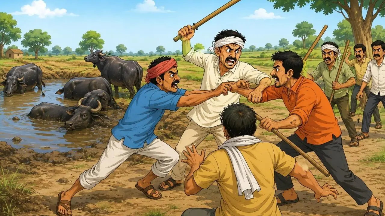 शिवपुरी में भैंसों के पीछे भिड़े दो पक्ष, लाठी-डंडों से हुई मारपीट, क्रॉस FIR दर्ज