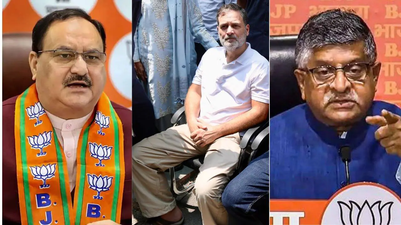 धरने पर रार BJP का पलटवार, कहा- सस्ती, ध्यान भटकाने वाली और अराजकता की राजनीति करते हैं राहुल गांधी