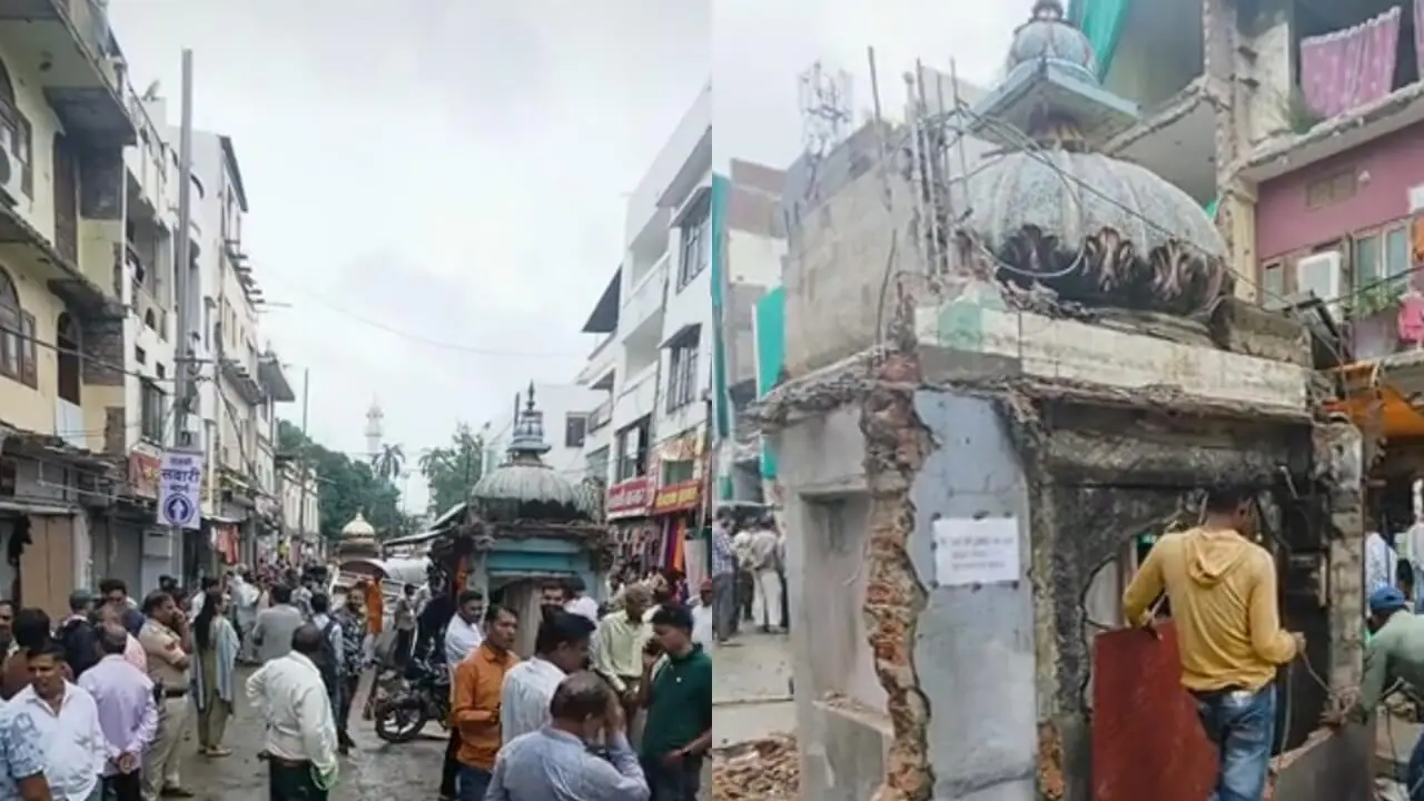उज्जैन में हटाई जा रही खड़े हनुमान की प्रतिमा, टंकी चौक पर किया जाएगा स्थापित, पुलिस बल तैनात