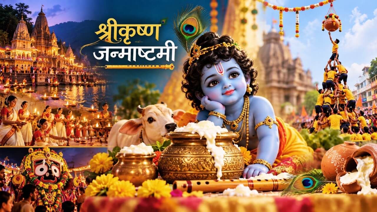 जन्माष्टमी की अनोखी परंपराएं: कहीं बनते हैं बाल कृष्ण के पदचिन्ह तो कहीं होता है रास नृत्य