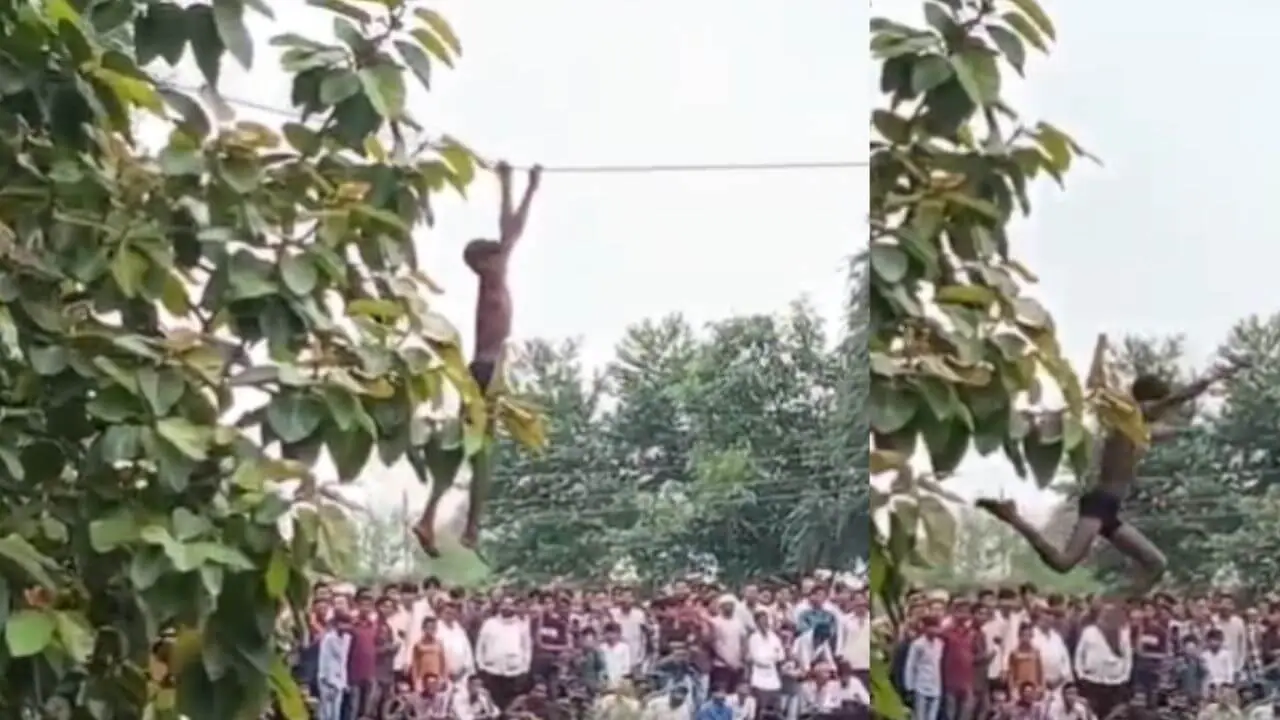 जबलपुर की अनोखी मटकी फोड़ प्रतियोगिता, तालाब के ऊपर 40 फीट ऊंची रस्सी पर दिखा युवाओं का दमखम, दूर-दूर से पहुंचते हैं प्रतियोगी