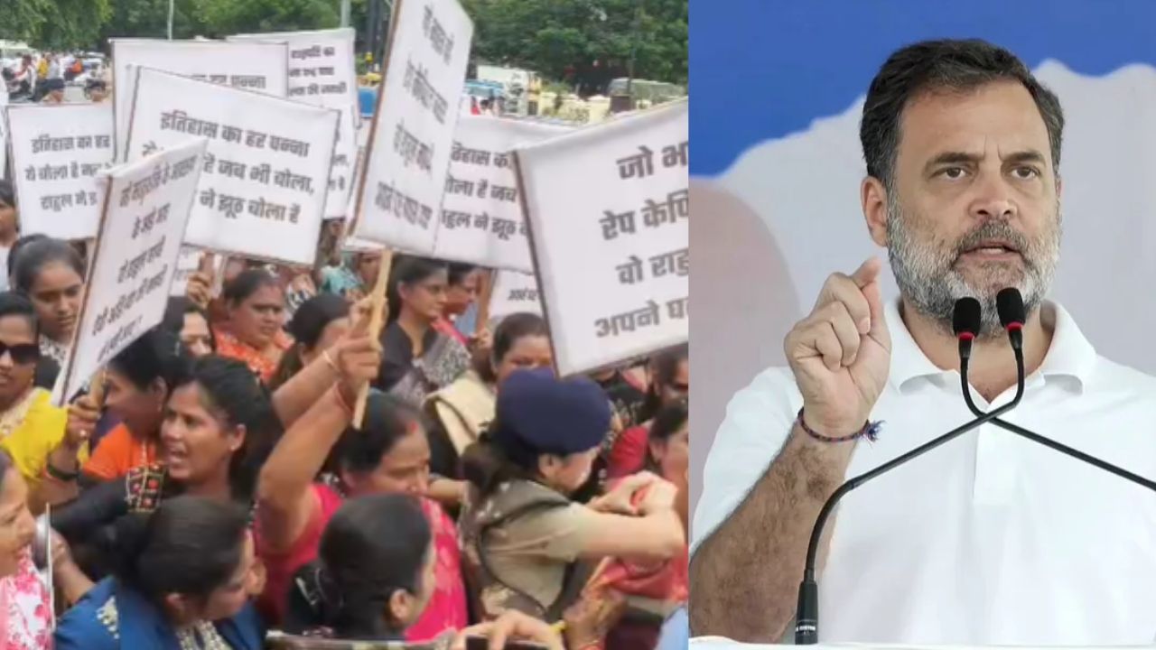 इंदौर में “छात्रों की गूंज” कार्यक्रम से पहले राहुल गांधी का विरोध, सड़क पर उतरी महिलाएं, महिला आरक्षण के मुद्दे पर घेरा